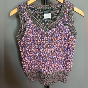 Chanel Knitted Cotton Silk Vest Pink